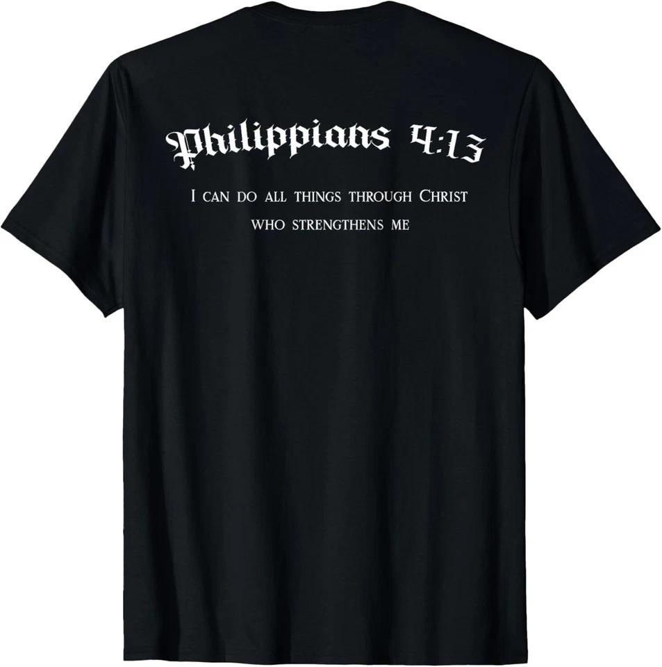 Philippians 4:13 Christian Bible Verse Religious BACK DESIGN T-Shirt XL
Philippians 4:13 Christian Bible Verse Religious BACK DESIGN T-Shirt XL