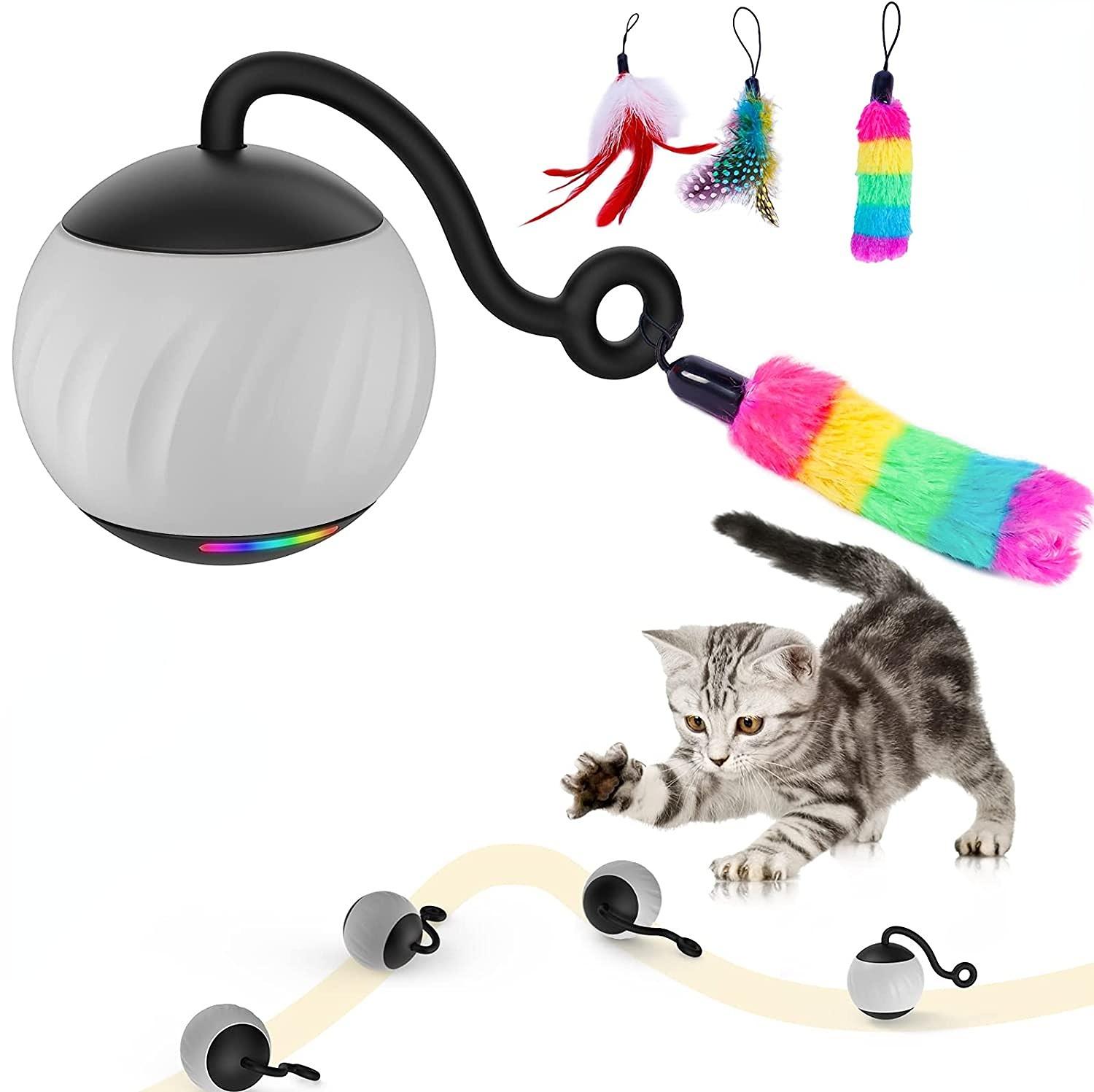 Игрушка для кошек ATUBAN, интерактивные игрушки для домашних кошек, автоматические движущиеся шариковые игрушки для кошек, светодиодные, двухскоростные умные игрушки для кошек без шума
Игрушка для кошек ATUBAN, интерактивные игрушки для домашних кошек, автоматические движущиеся шариковые игрушки для кошек, светодиодные, двухскоростные умные игрушки для кошек без шума
