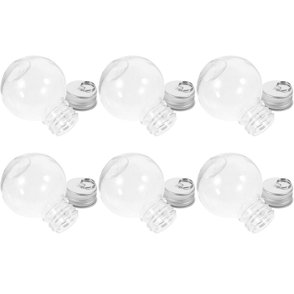 6Pcs Bulb Shaped Clear Plastic Bottle Reusable Juice Milk Container Lid Spill Proof Portable for Daily Use Party 6.2X6.2X5CM
6Pcs Bulb Shaped Clear Plastic Bottle Reusable Juice Milk Container Lid Spill Proof Portable for Daily Use Party 6.2X6.2X5CM
