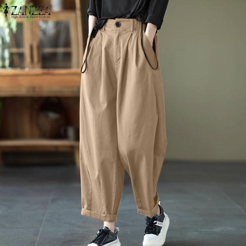 ZANZEA Женские повседневные свободные брюки с эластичной резинкой на талии
ZANZEA Женские повседневные свободные брюки с эластичной резинкой на талии