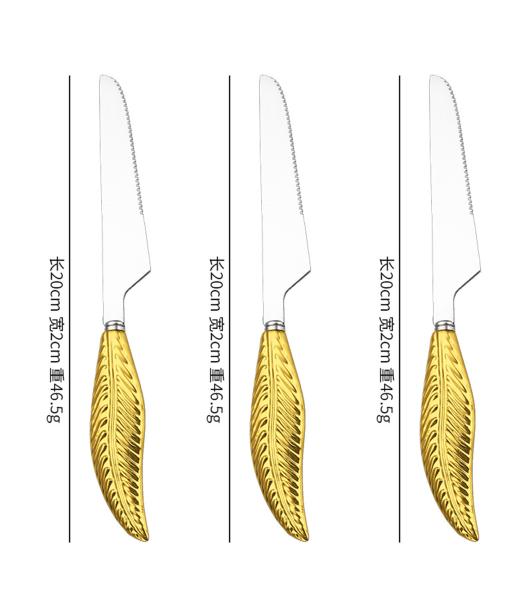 304 stainless steel feather handle tableware hotel Western style feather handle tableware series knives, forks, spoons 3pcs
304 stainless steel feather handle tableware hotel Western style feather handle tableware series knives, forks, spoons 3pcs
