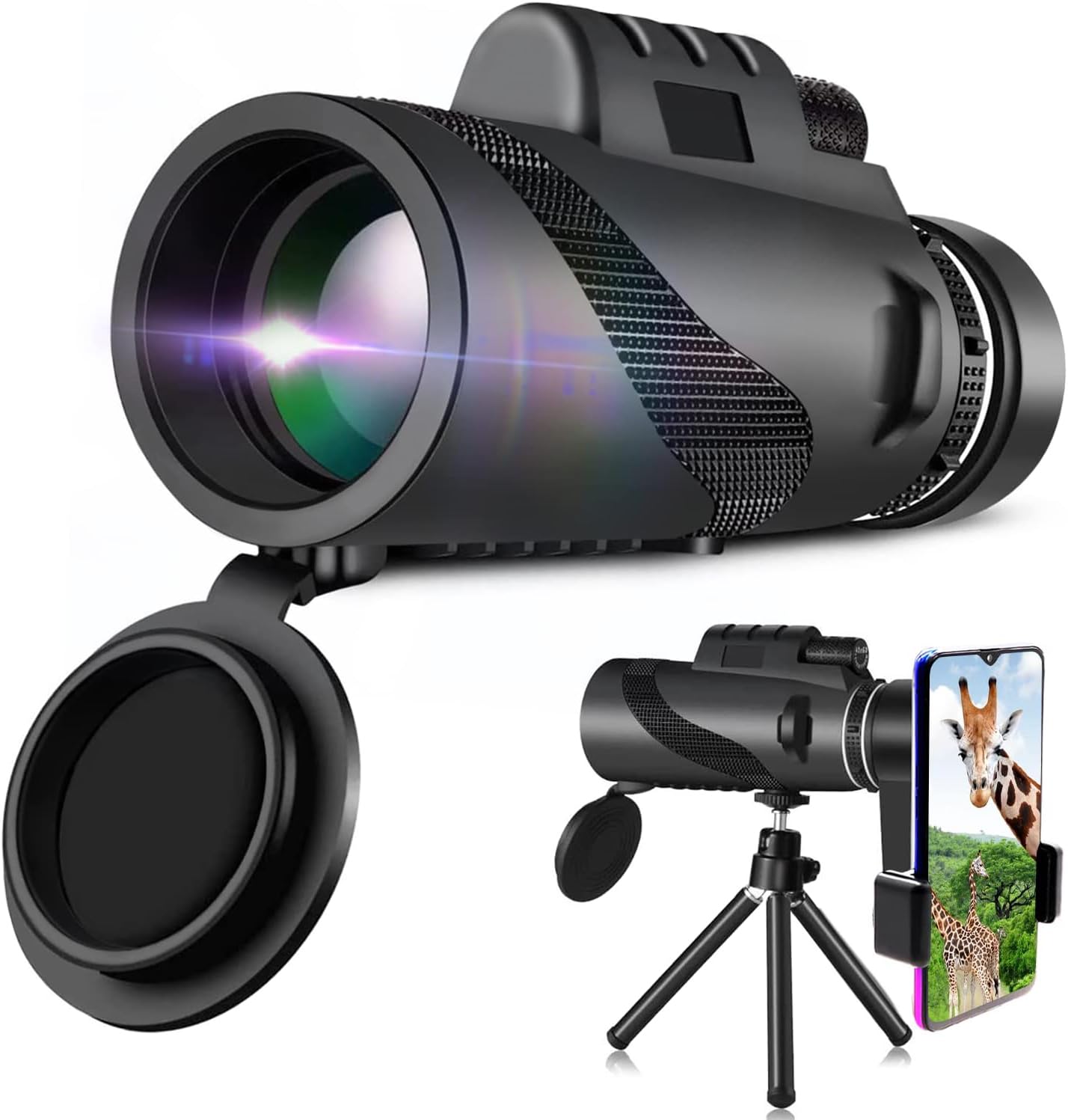 JOYEAK 80x100 Monocular Telescope Telescope High Magnification Monocular with Smartphone Compatible Tripod Easy to Install Waterproof Fog Equipped
JOYEAK 80x100 Monocular Telescope Telescope High Magnification Monocular with Smartphone Compatible Tripod Easy to Install Waterproof Fog Equipped