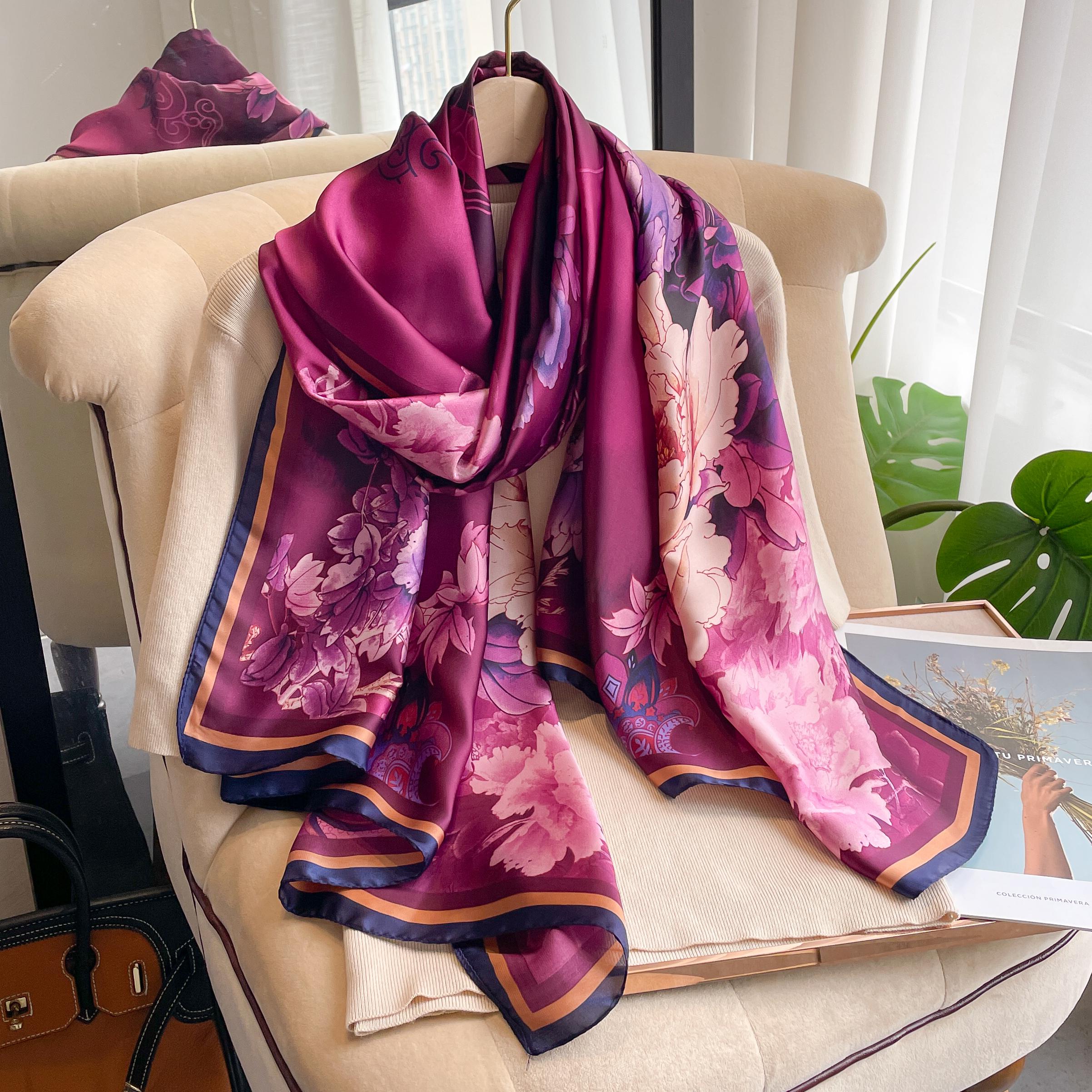 Luxury Square Silk Scarf, Women S Satin Printed Hijab, Women S Bandana, Long Beach Towel, Headband, Scarf 90*180 Cm
Luxury Square Silk Scarf, Women S Satin Printed Hijab, Women S Bandana, Long Beach Towel, Headband, Scarf 90*180 Cm