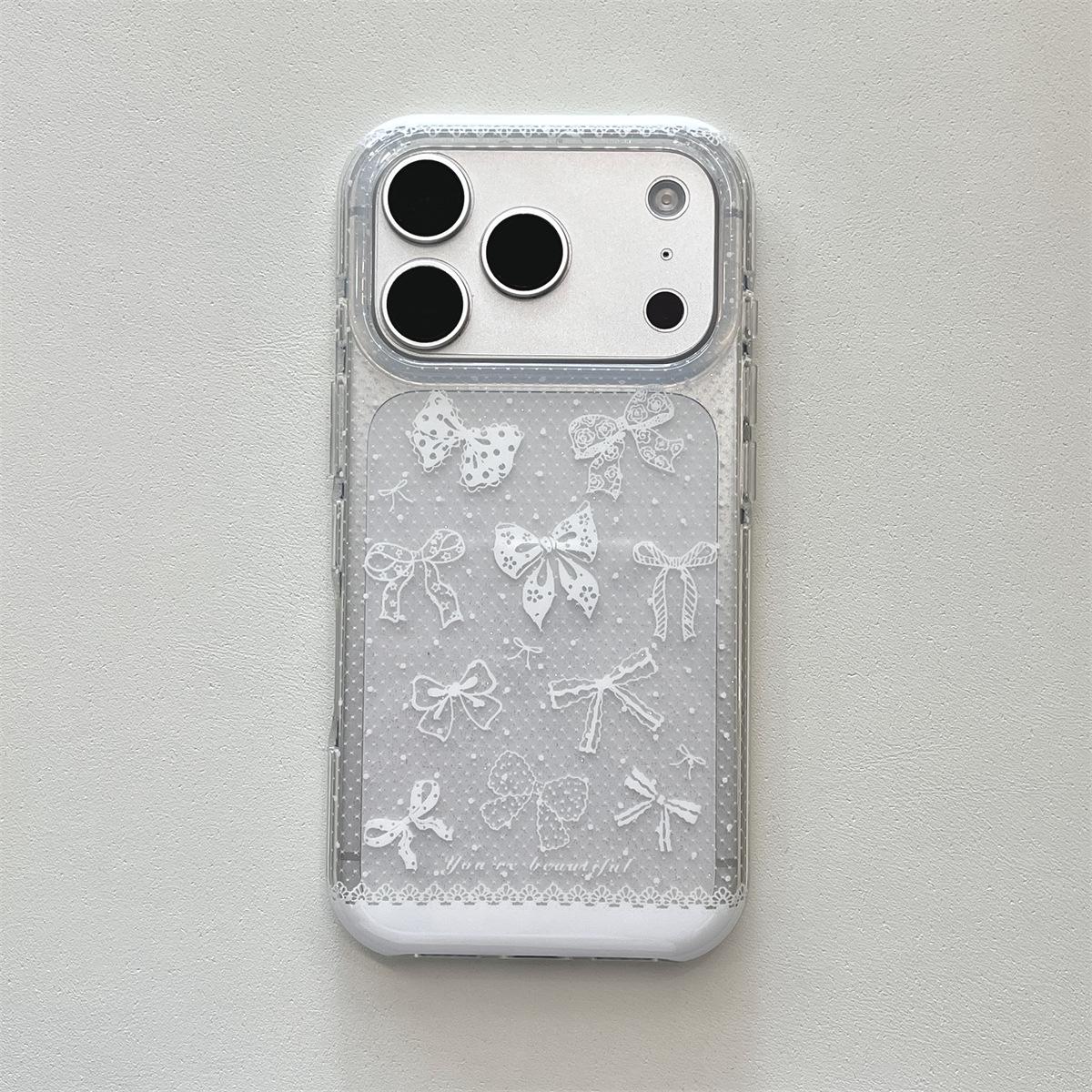 Lace Bow Double Layer Anti-Drop Case for iPhone 14/13/12/11 Pro Max iPhone 17
Lace Bow Double Layer Anti-Drop Case for iPhone 14/13/12/11 Pro Max iPhone 17