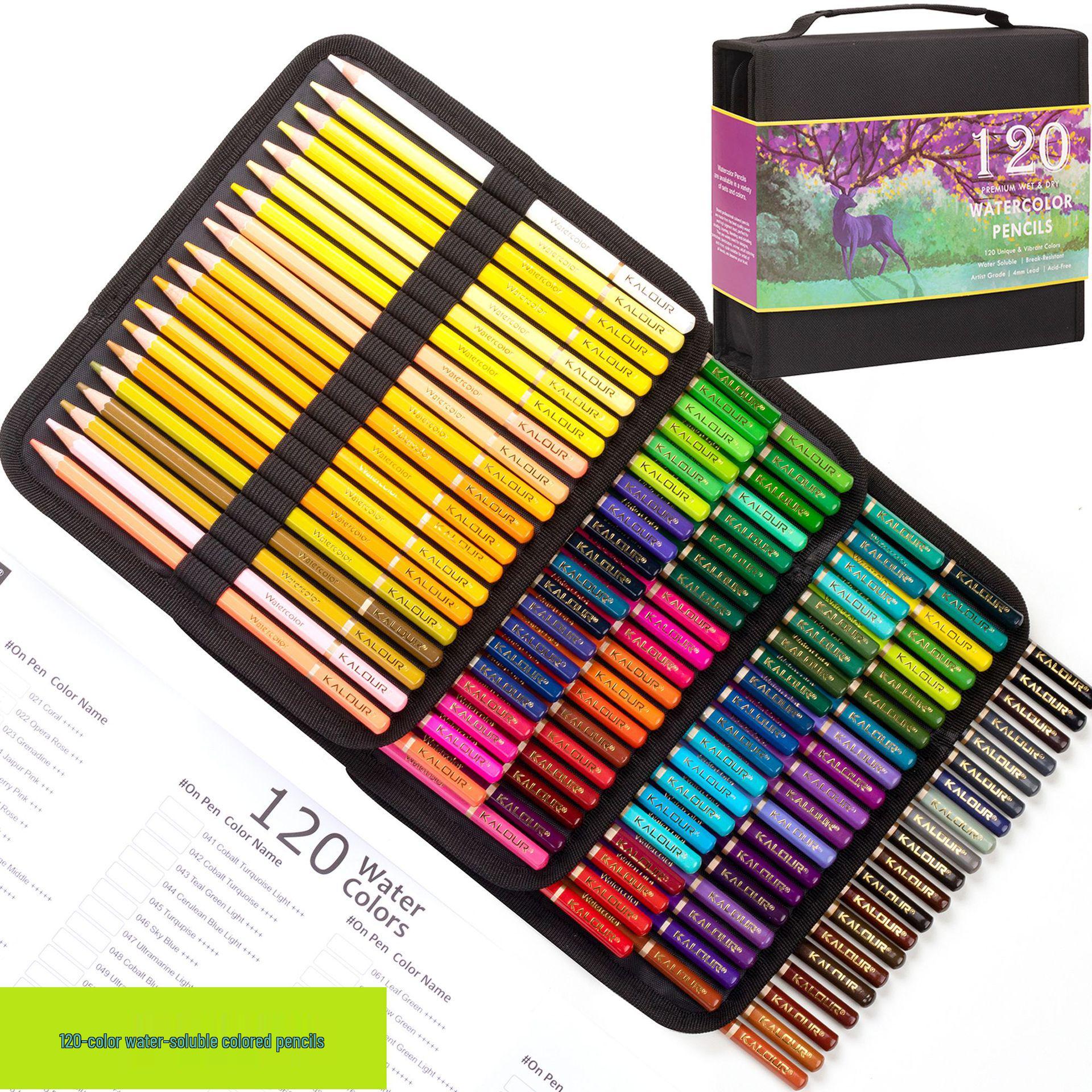KALOUR 120-Color Professional Water-Soluble Pencil Set
KALOUR 120-Color Professional Water-Soluble Pencil Set