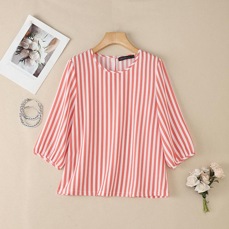 ZANZEA Женская повседневная блузка в полоску с круглым вырезом и рукавом 3/4 5XL розовый
ZANZEA Женская повседневная блузка в полоску с круглым вырезом и рукавом 3/4 5XL розовый