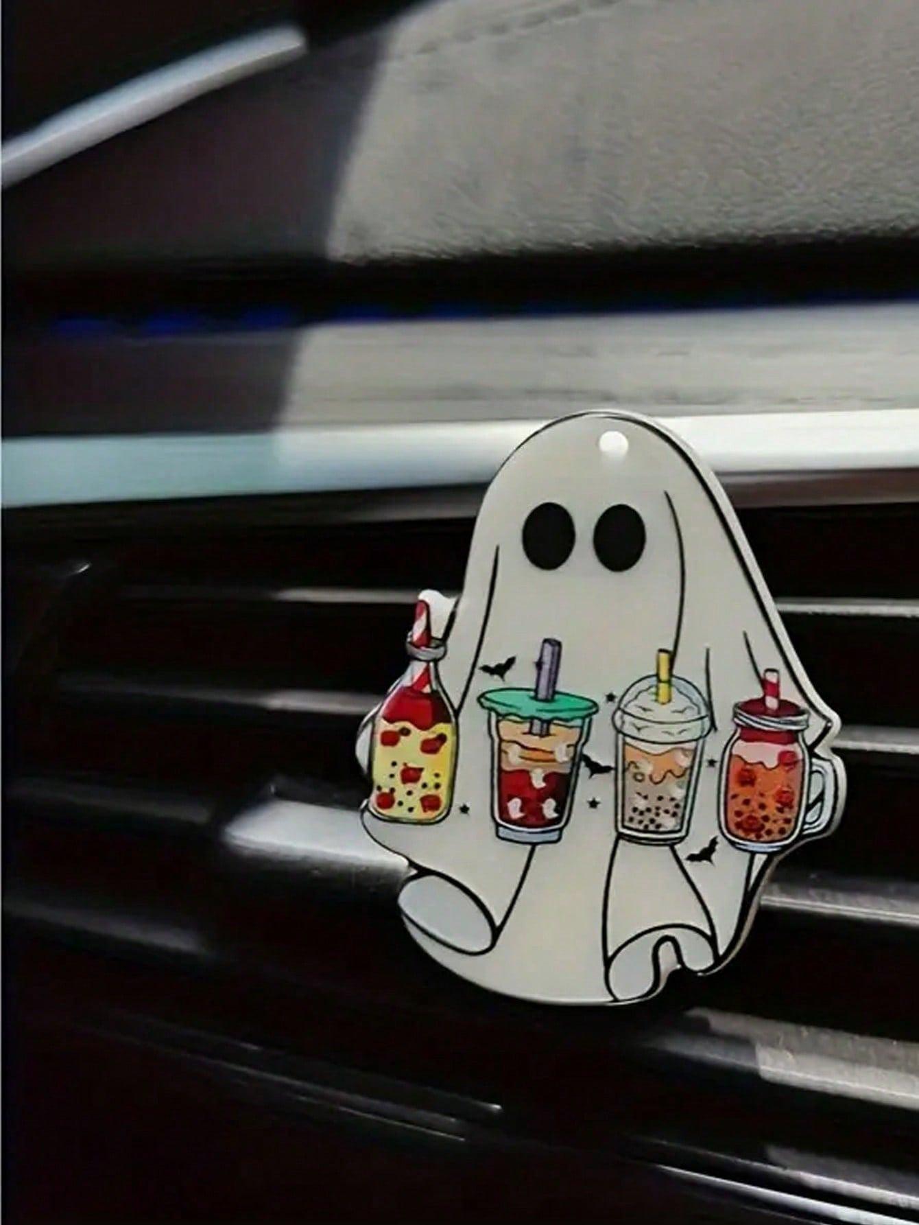 The 2D Acrylic Ghost Car Air Vent Fragrance Clip adds a festive atmosphere and a touch of cuteness to the car interior.
The 2D Acrylic Ghost Car Air Vent Fragrance Clip adds a festive atmosphere and a touch of cuteness to the car interior.