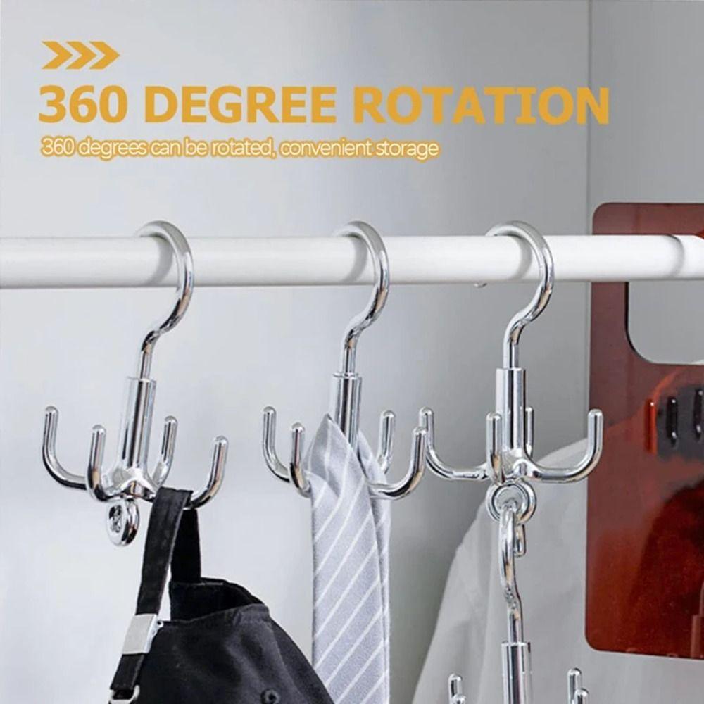 5 PCS Belt Organizer Rotating Clothes Hook Punch Free Scarf Storage Rack Coat Hanger Bag Storage срібний
5 PCS Belt Organizer Rotating Clothes Hook Punch Free Scarf Storage Rack Coat Hanger Bag Storage срібний