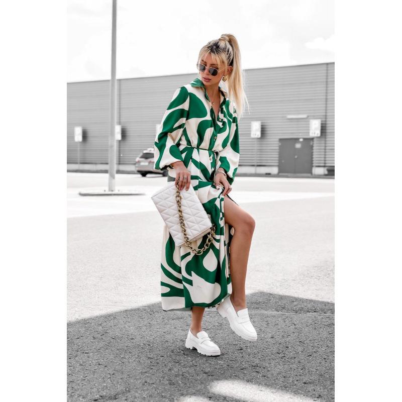 2023 European & American Style Autumn Print Casual Tie-Up Pocket Shirt Dress XL зелений
2023 European & American Style Autumn Print Casual Tie-Up Pocket Shirt Dress XL зелений