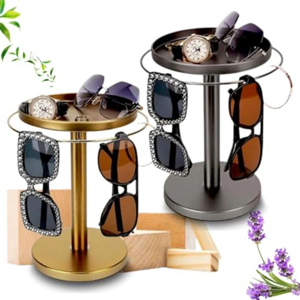 360° Rotating Glasses Stand Organizer With Tray Sunglasses Holder for Nightstand золотий
360° Rotating Glasses Stand Organizer With Tray Sunglasses Holder for Nightstand золотий
