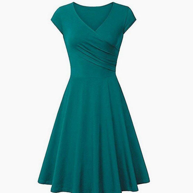 2023 Export Best Selling Women s Clothes Fashion Autumn Short Sleeve Solid Color Slim Fit Big Swing Dress Women Women Dress Light Dark Green S
2023 Export Best Selling Women s Clothes Fashion Autumn Short Sleeve Solid Color Slim Fit Big Swing Dress Women Women Dress Light Dark Green S