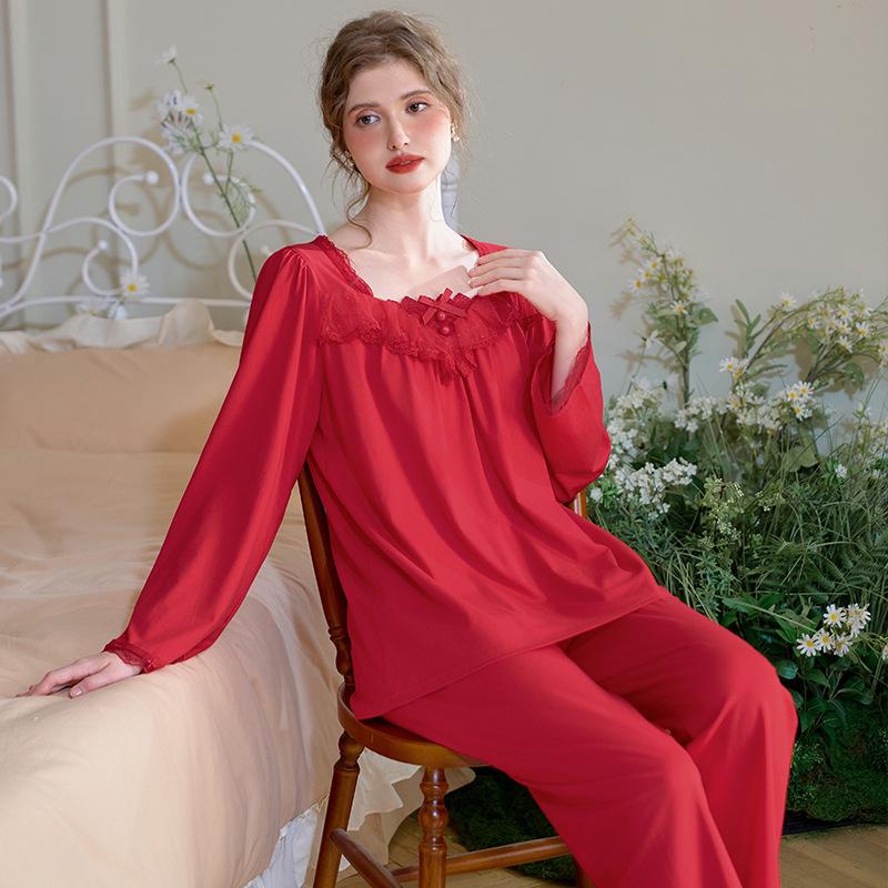 WENS autumn new ice porcelain cotton red long-sleeved pajamas auspicious good luck high-end two-piece loungewear spot M
WENS autumn new ice porcelain cotton red long-sleeved pajamas auspicious good luck high-end two-piece loungewear spot M