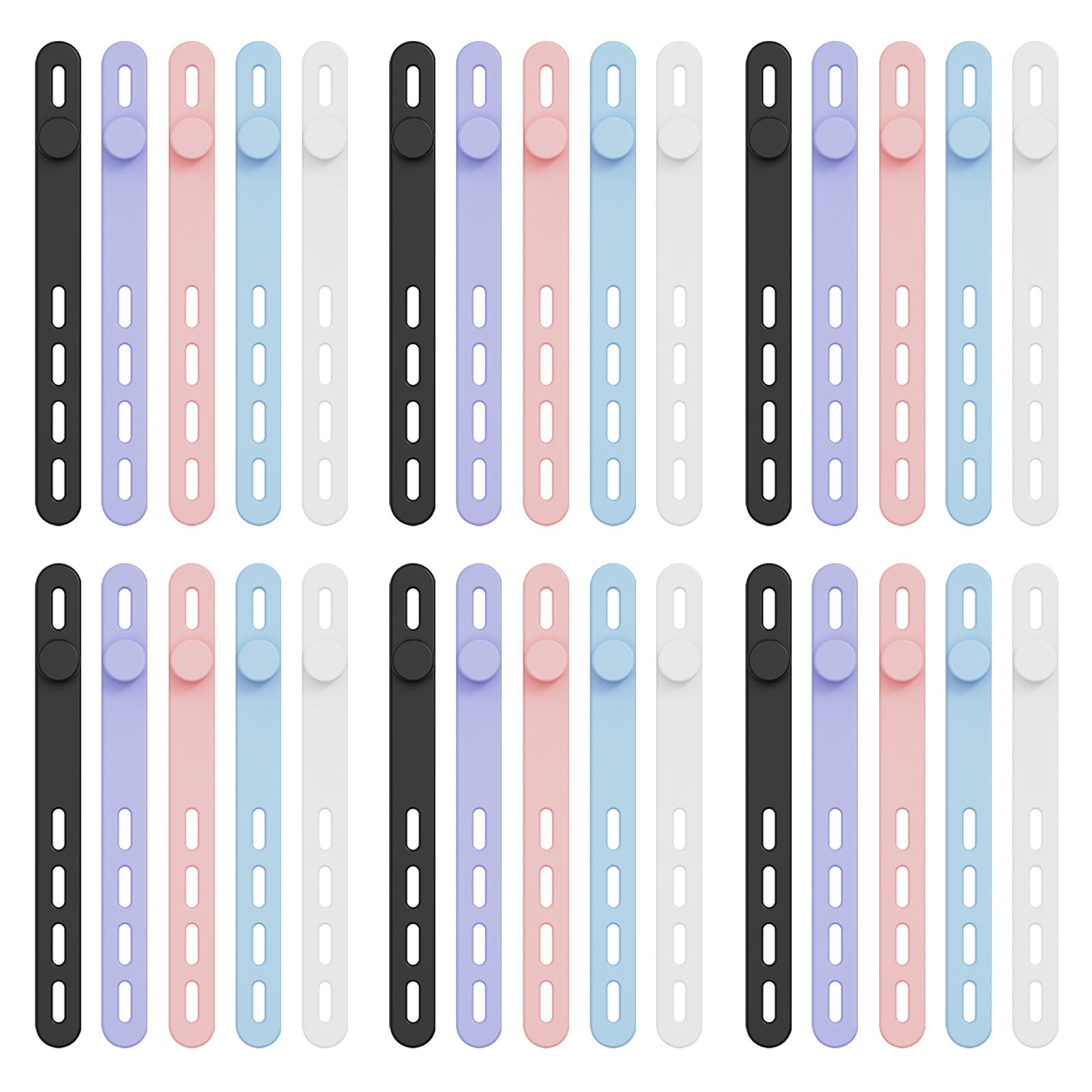 30Pc Elastic Silicone Cable Ties Soft Adjustable Cable Straps Cord Bundle Organizer Wrap Reusable Wire Management w/ Lock Buckle
30Pc Elastic Silicone Cable Ties Soft Adjustable Cable Straps Cord Bundle Organizer Wrap Reusable Wire Management w/ Lock Buckle