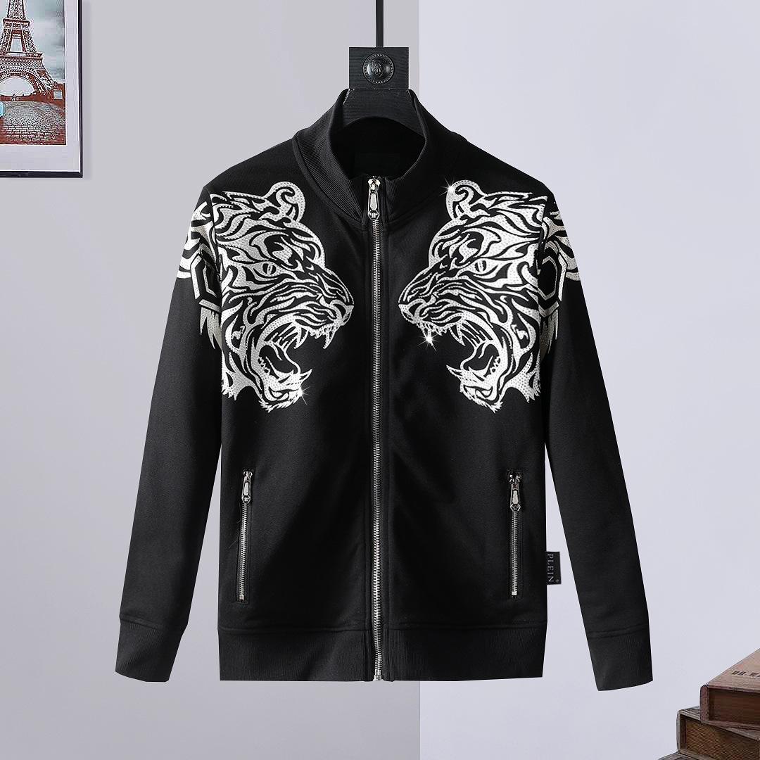 Men s European and American Street Fashion Rhinestone Tiger Head Zipper Jacket L чорний
Men s European and American Street Fashion Rhinestone Tiger Head Zipper Jacket L чорний