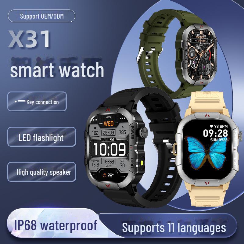 Умные часы X31: Многофункциональный, Bluetooth-вызов, водонепроницаемый, NFC, музыка, силиконовый ремешок для мужчин слоновая кость
Умные часы X31: Многофункциональный, Bluetooth-вызов, водонепроницаемый, NFC, музыка, силиконовый ремешок для мужчин слоновая кость