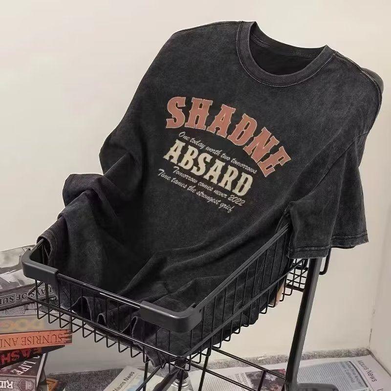 Summer American Street Style Men s Fashion Short Sleeve T-shirt Letters Printed Washed Distressed Graphics Tees Vintage Hiphop Menswear
Summer American Street Style Men s Fashion Short Sleeve T-shirt Letters Printed Washed Distressed Graphics Tees Vintage Hiphop Menswear