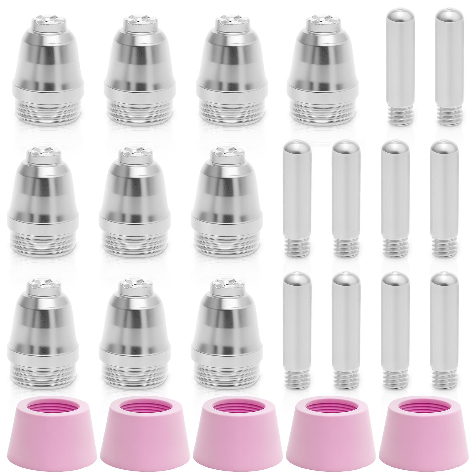 Plasma Cutter Consumables Extended Tips Nozzle Electrode Shroud Shield Ceramic Cup Plasma Cutter Torch Fit for PT-31 CUT40 CUT50
Plasma Cutter Consumables Extended Tips Nozzle Electrode Shroud Shield Ceramic Cup Plasma Cutter Torch Fit for PT-31 CUT40 CUT50