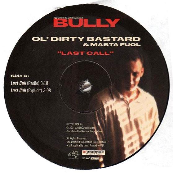 12inch Record OL DIRTY BASTARD & MASTER FUOL - Last Call 3431OCFVINYL1 OCF Entertainme 2001 US Rap & Hip-Hop/R&B Used
12inch Record OL DIRTY BASTARD & MASTER FUOL - Last Call 3431OCFVINYL1 OCF Entertainme 2001 US Rap & Hip-Hop/R&B Used