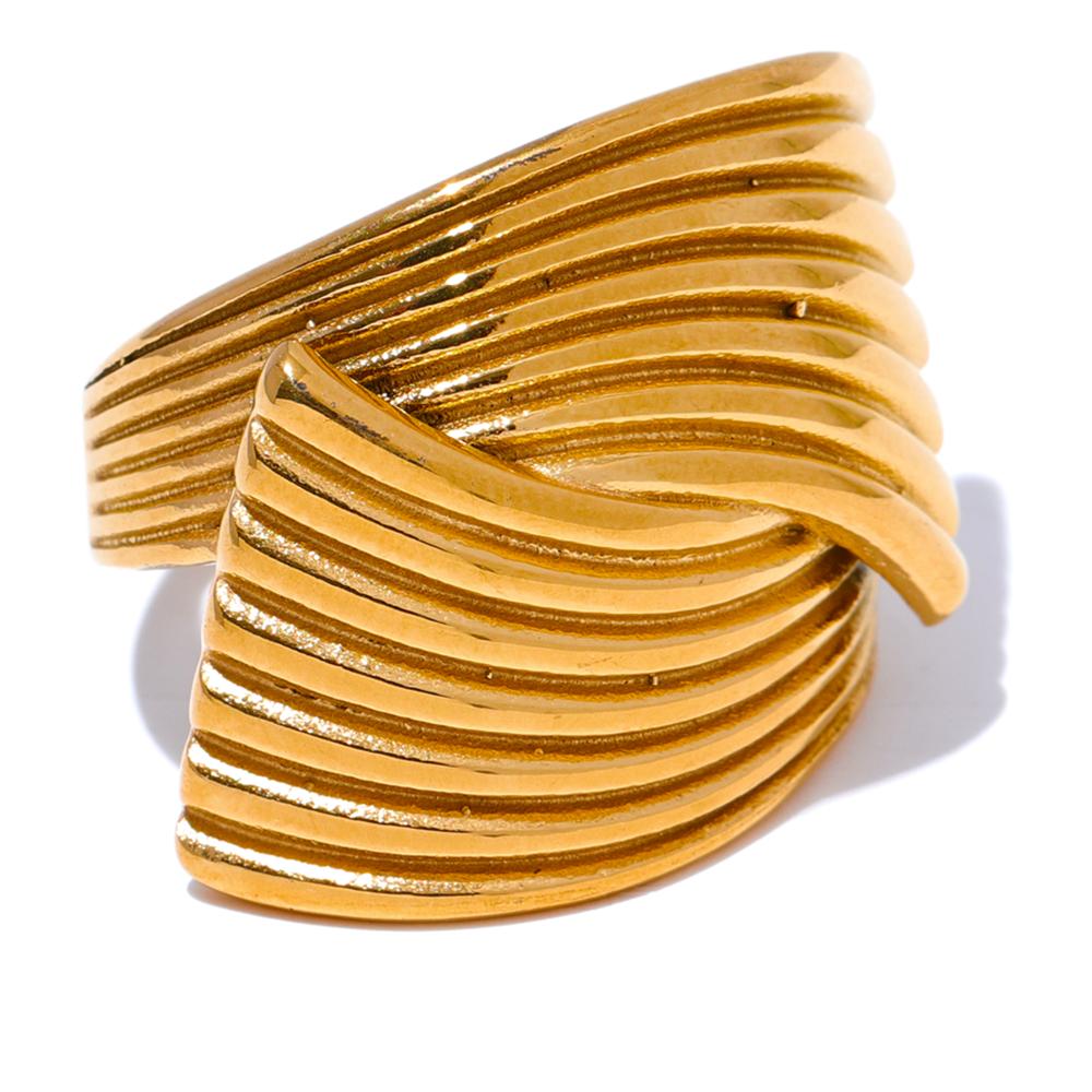 Yhpup New Stainless Steel Metal Geometric Golden Wide Ring Statement Texture 18K PVD Plated Attractive Jewelry Bijoux 7
Yhpup New Stainless Steel Metal Geometric Golden Wide Ring Statement Texture 18K PVD Plated Attractive Jewelry Bijoux 7