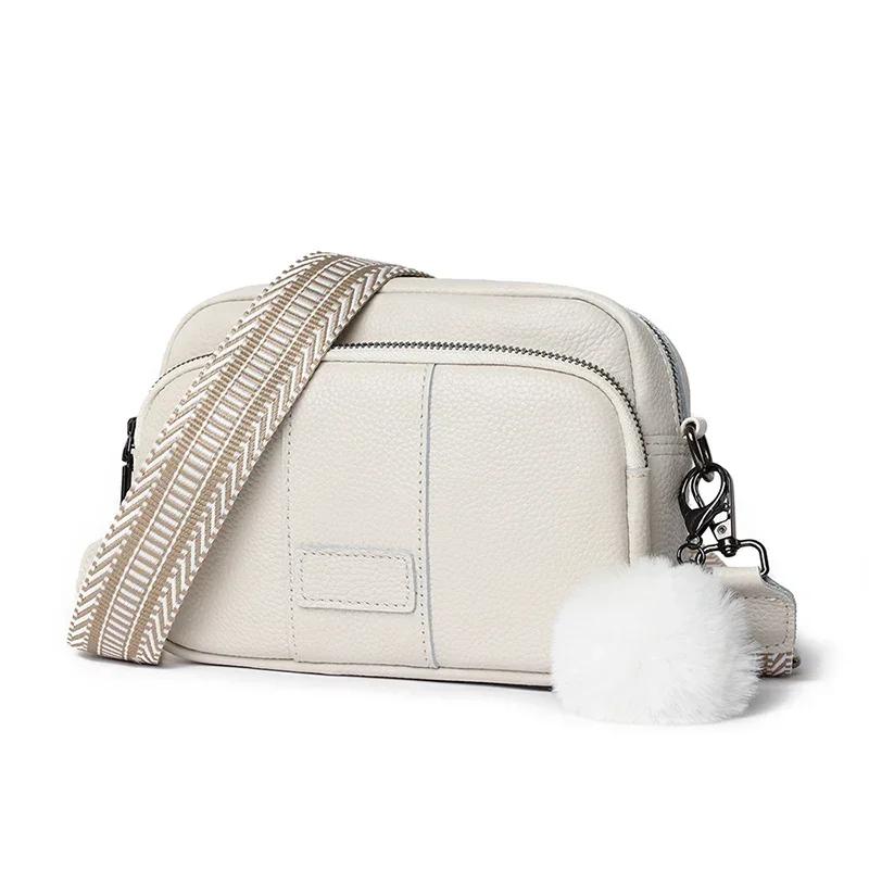 100% Genuine Leather Messenger Bag Women Fashion Style Female Handbag with Wide Shoulder Strap Luxury Hair Bulb Crossbody Sac 21cm 8cm 15cm
100% Genuine Leather Messenger Bag Women Fashion Style Female Handbag with Wide Shoulder Strap Luxury Hair Bulb Crossbody Sac 21cm 8cm 15cm