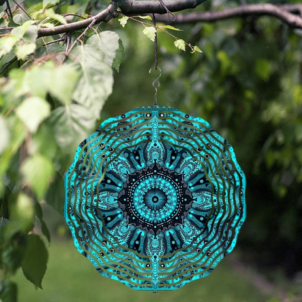 Mandala Metal Wind Chime for Outdoor Garden Decor Blue and Black Design No Battery Needed All Season Indoor Outdoor Hanging Ornament 01A
Mandala Metal Wind Chime for Outdoor Garden Decor Blue and Black Design No Battery Needed All Season Indoor Outdoor Hanging Ornament 01A
