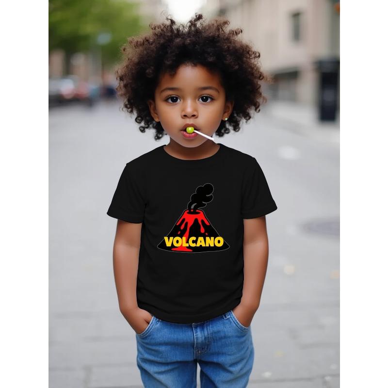 European size boys round-neck short-sleeved T-shirt with volcanic pattern print 98cm чёрный
European size boys round-neck short-sleeved T-shirt with volcanic pattern print 98cm чёрный