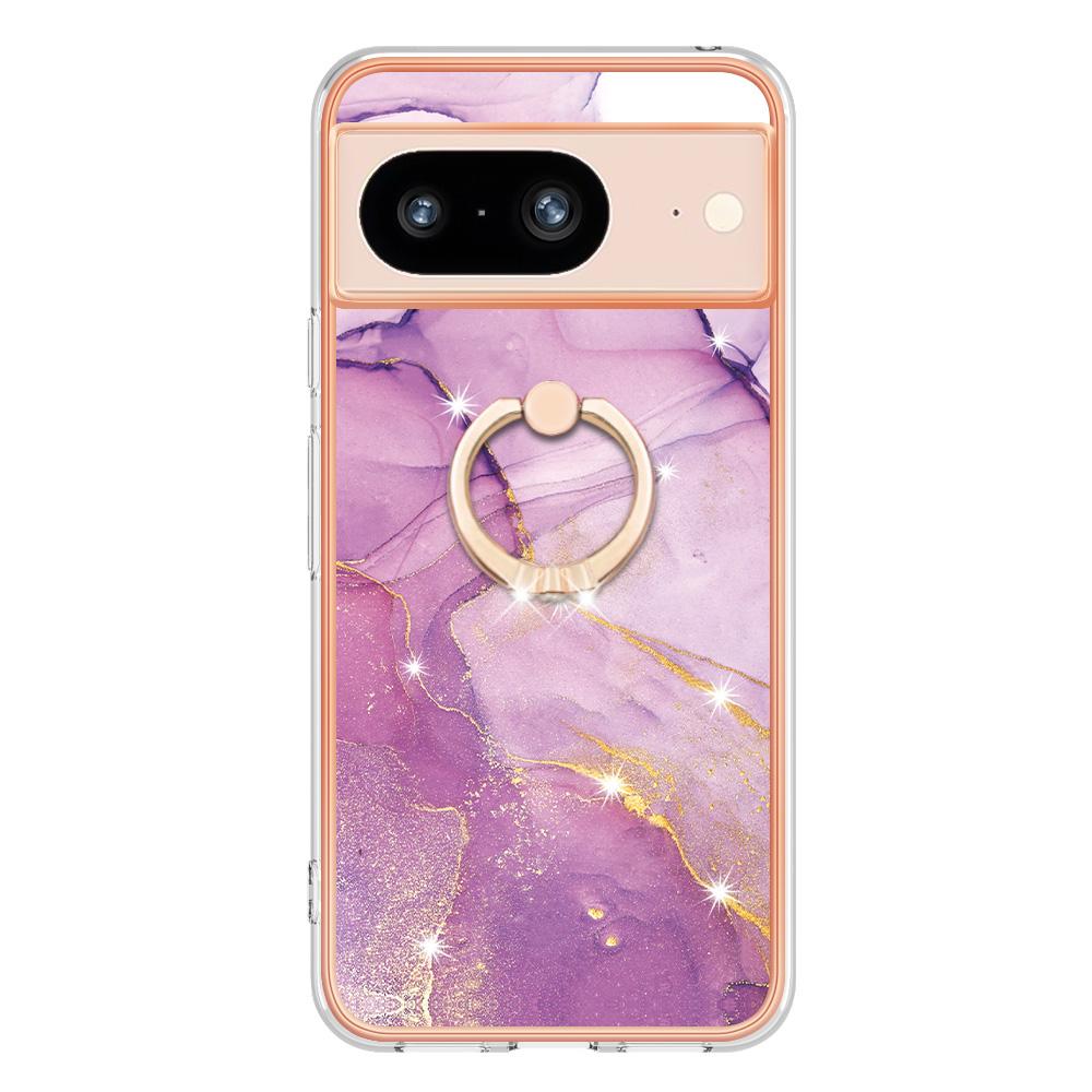 For Google Pixel 8 Case with Ring Kickstand Marble Pattern Electroplating TPU Back Cover Purple 001
For Google Pixel 8 Case with Ring Kickstand Marble Pattern Electroplating TPU Back Cover Purple 001