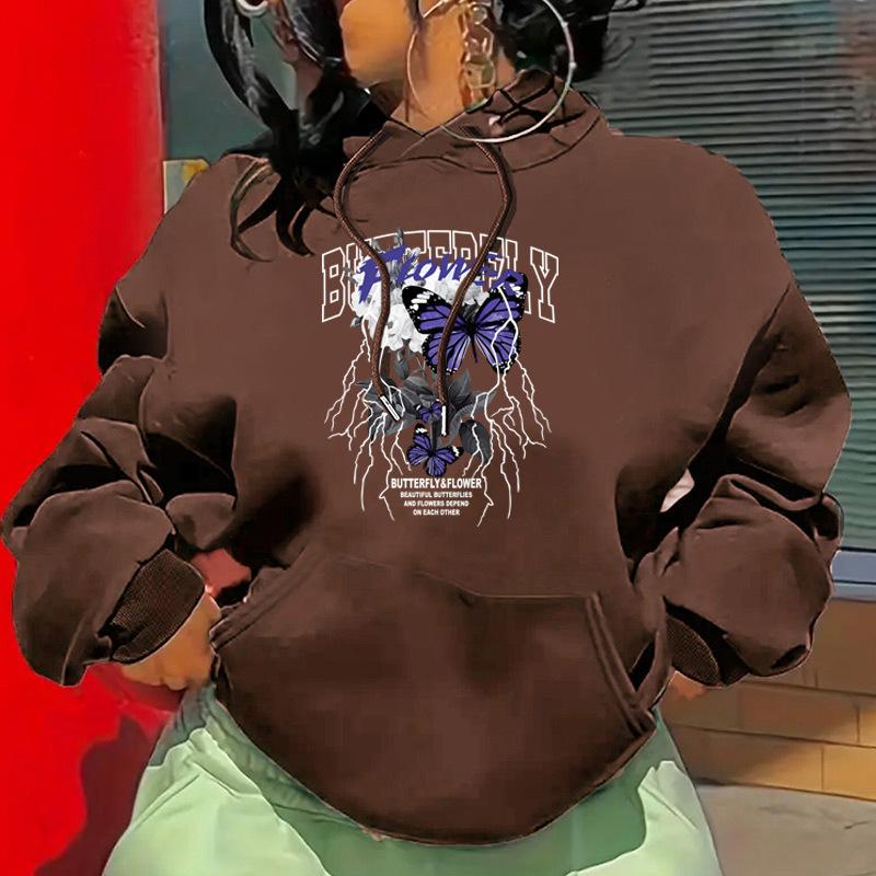 Осенне-зимний свитер с капюшоном и принтом в виде бабочки и букв, модный флисовый свитер с напечатанными плечами и рукавами, женская одежда 5XL темно-коричневого
Осенне-зимний свитер с капюшоном и принтом в виде бабочки и букв, модный флисовый свитер с напечатанными плечами и рукавами, женская одежда 5XL темно-коричневого