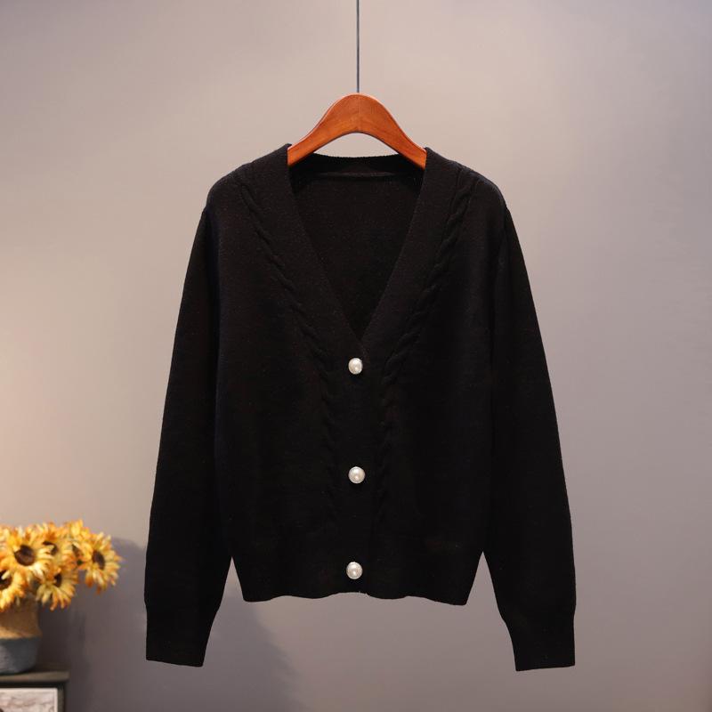 Spring and Autumn Women s Jacket European Station Knitted Cardigan Lazy Wind European Top Long Sleeve V-Neck Sweater Temperament Outside Wear 412-251 (average size) чёрный
Spring and Autumn Women s Jacket European Station Knitted Cardigan Lazy Wind European Top Long Sleeve V-Neck Sweater Temperament Outside Wear 412-251 (average size) чёрный