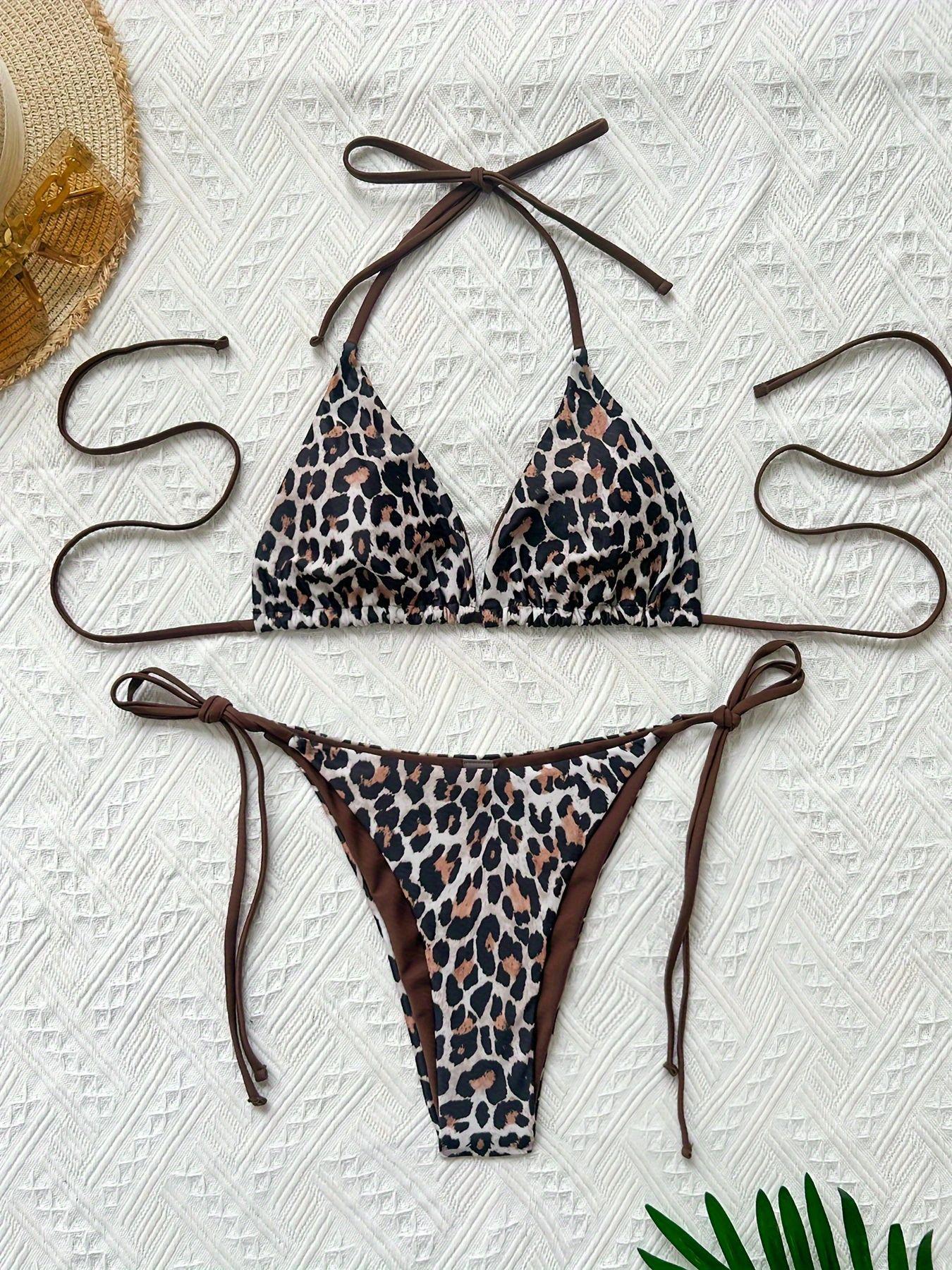 Европейский и американский трансграничный леопардовый купальник-бикини с бандажом и открытой спиной для женщин Extra Large
Европейский и американский трансграничный леопардовый купальник-бикини с бандажом и открытой спиной для женщин Extra Large