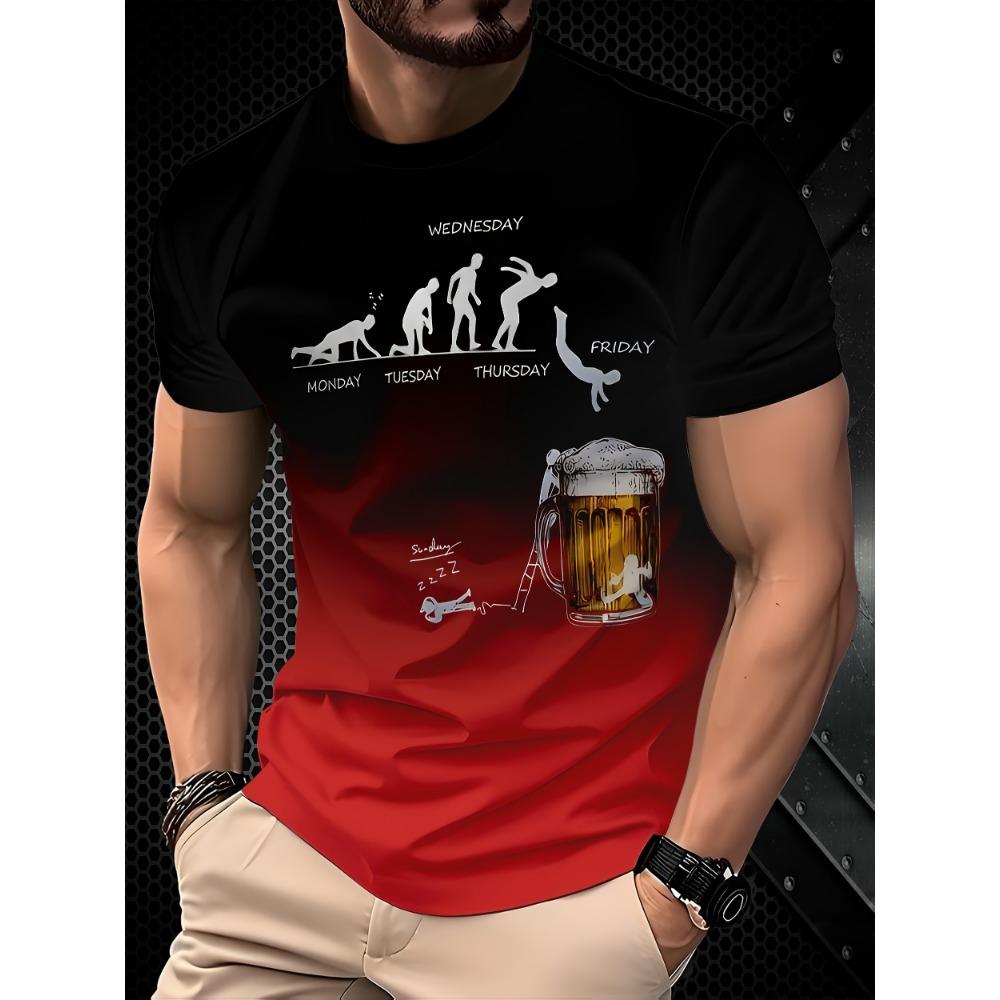 Men s 3D Printed Gradient Beer T-Shirt - Evolution of for Man & Beer Meme,Casual Short Sleeve Crewneck,Polyester Blend,Summer XS
Men s 3D Printed Gradient Beer T-Shirt - Evolution of for Man & Beer Meme,Casual Short Sleeve Crewneck,Polyester Blend,Summer XS