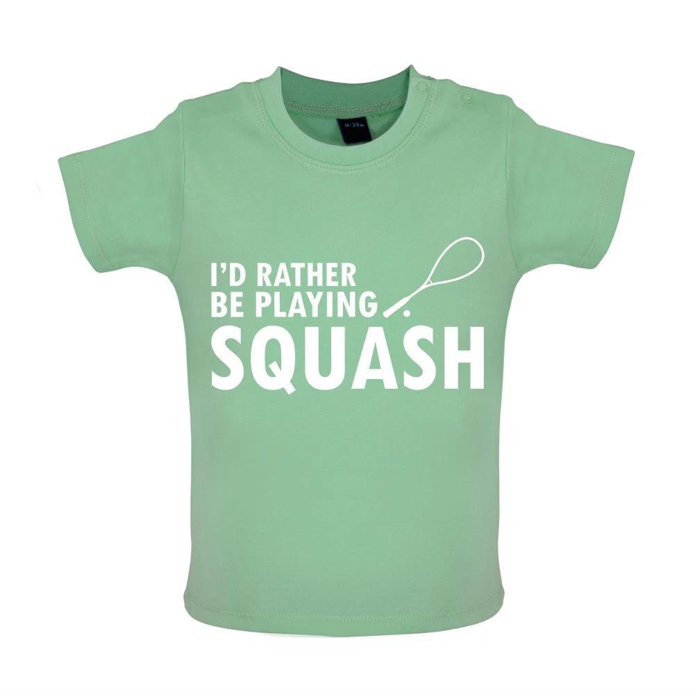I d Rather Be Playing Squash - Baby Kids Boys Girls Unisex T-Shirt / Babygrow - Player Court Racquet 100
I d Rather Be Playing Squash - Baby Kids Boys Girls Unisex T-Shirt / Babygrow - Player Court Racquet 100