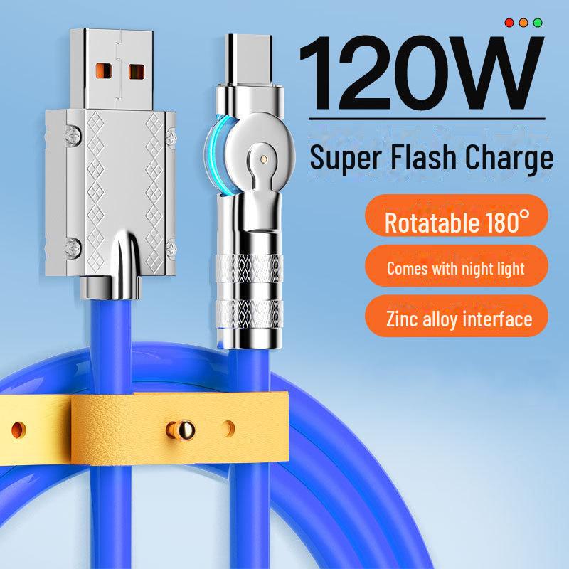 6A вращающийся локтевой сверхбыстрый зарядный кабель Type-C для телефонов vivo, Huawei, Apple, OPPO 2 meters, Rotating type, Typec interface синий
6A вращающийся локтевой сверхбыстрый зарядный кабель Type-C для телефонов vivo, Huawei, Apple, OPPO 2 meters, Rotating type, Typec interface синий