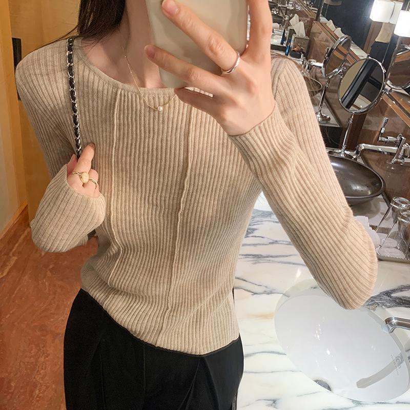 Женский однотонный шерстяной свитер - весна 2024 г., облегающий топ с круглым вырезом и длинными рукавами L абрикосовый
Женский однотонный шерстяной свитер - весна 2024 г., облегающий топ с круглым вырезом и длинными рукавами L абрикосовый