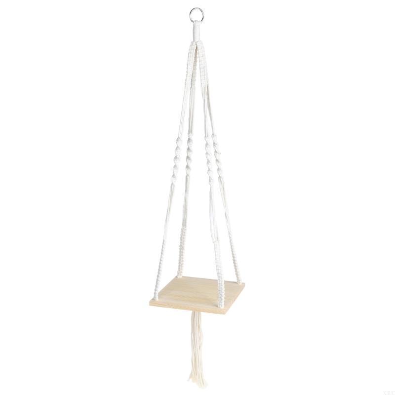Macrame Plant Hanger with Square Wooden Plate Tray Woven Cotton Rope Hanging Planter Shelf Flower Pot Holder Stand Rack X3UC
Macrame Plant Hanger with Square Wooden Plate Tray Woven Cotton Rope Hanging Planter Shelf Flower Pot Holder Stand Rack X3UC