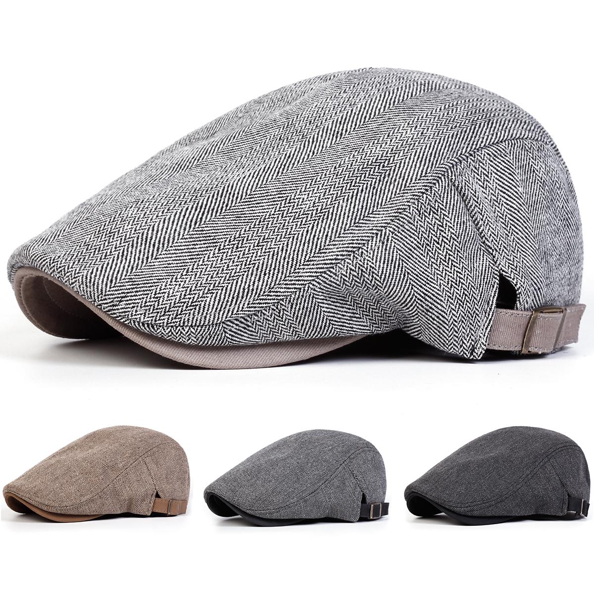 Men Retro Herringbone Grid Newsboy Caps British Painters Hats Spring and Autumn Adjustable Flat Cap Hip Hop Berets сірий
Men Retro Herringbone Grid Newsboy Caps British Painters Hats Spring and Autumn Adjustable Flat Cap Hip Hop Berets сірий