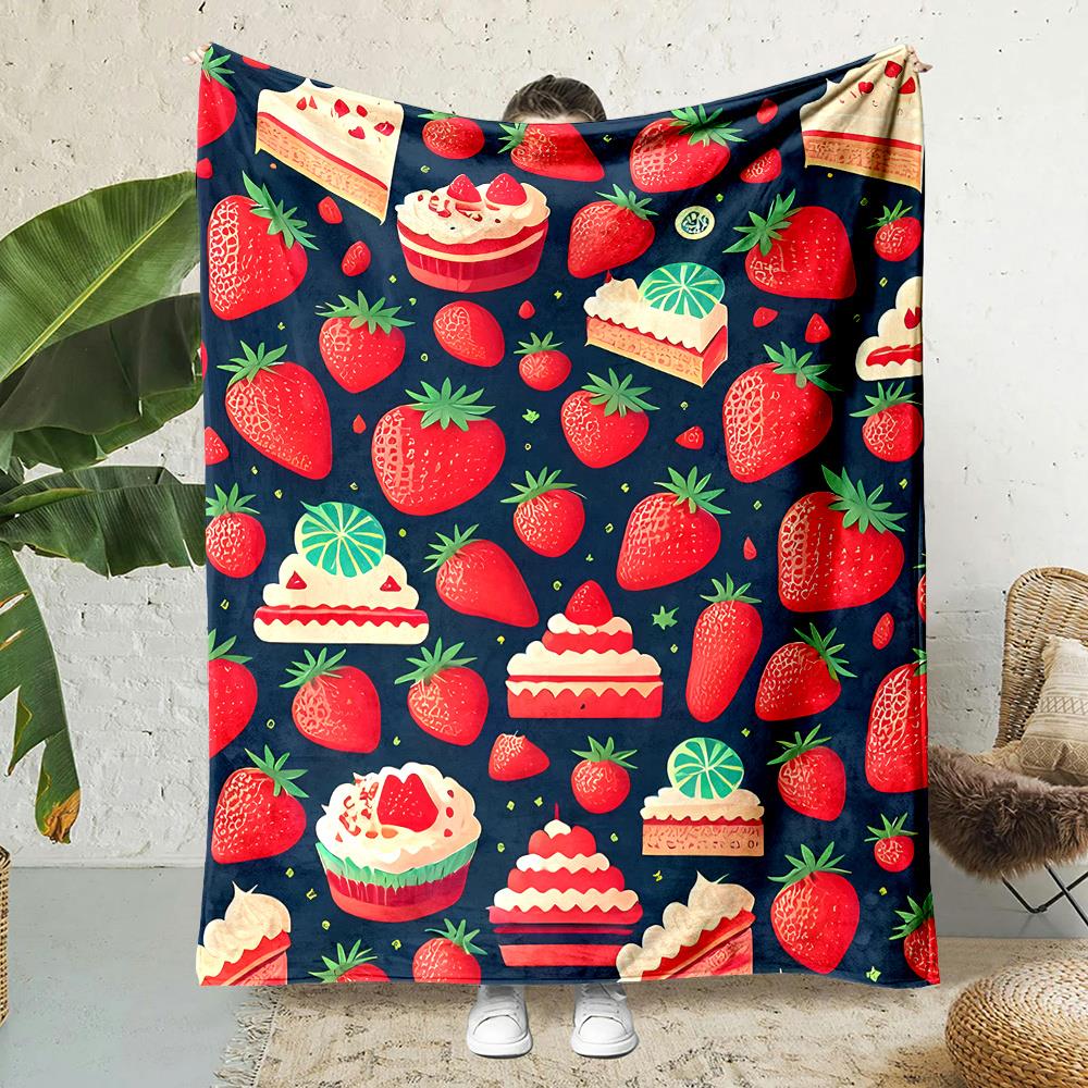 Strawberry and cake pattern Flannel printed blanket suitable for all seasons suitable for living room office sofa and travel 75x100cm (30x40inch)
Strawberry and cake pattern Flannel printed blanket suitable for all seasons suitable for living room office sofa and travel 75x100cm (30x40inch)
