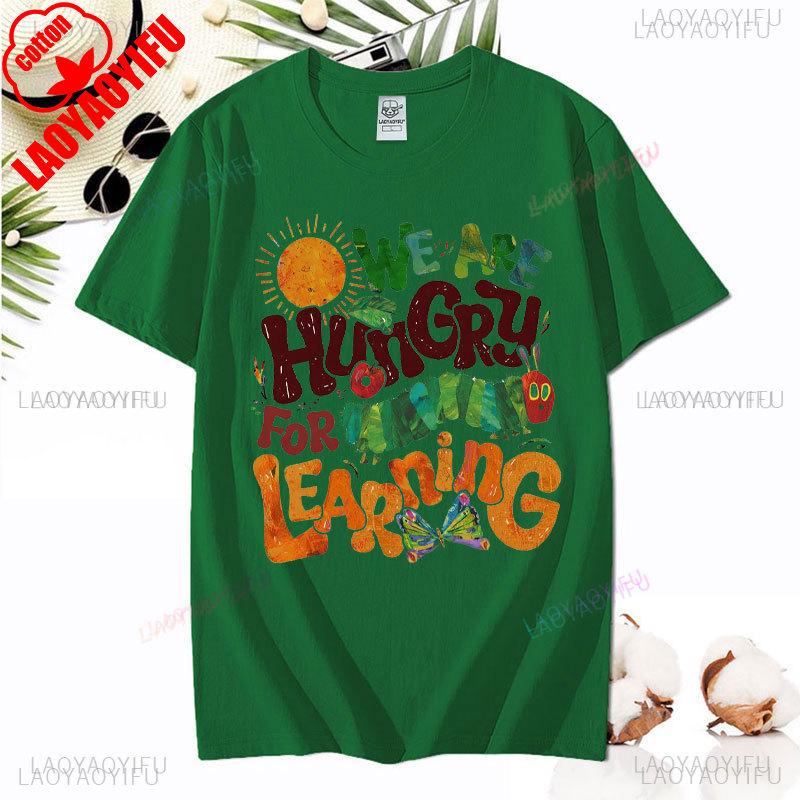We Are Hungry for Leaning T-Shirt The Very Hungry Caterpillar Tee Librarian Shirt Vibrant Popular Author Tops Gift for Teachers 4XL
We Are Hungry for Leaning T-Shirt The Very Hungry Caterpillar Tee Librarian Shirt Vibrant Popular Author Tops Gift for Teachers 4XL