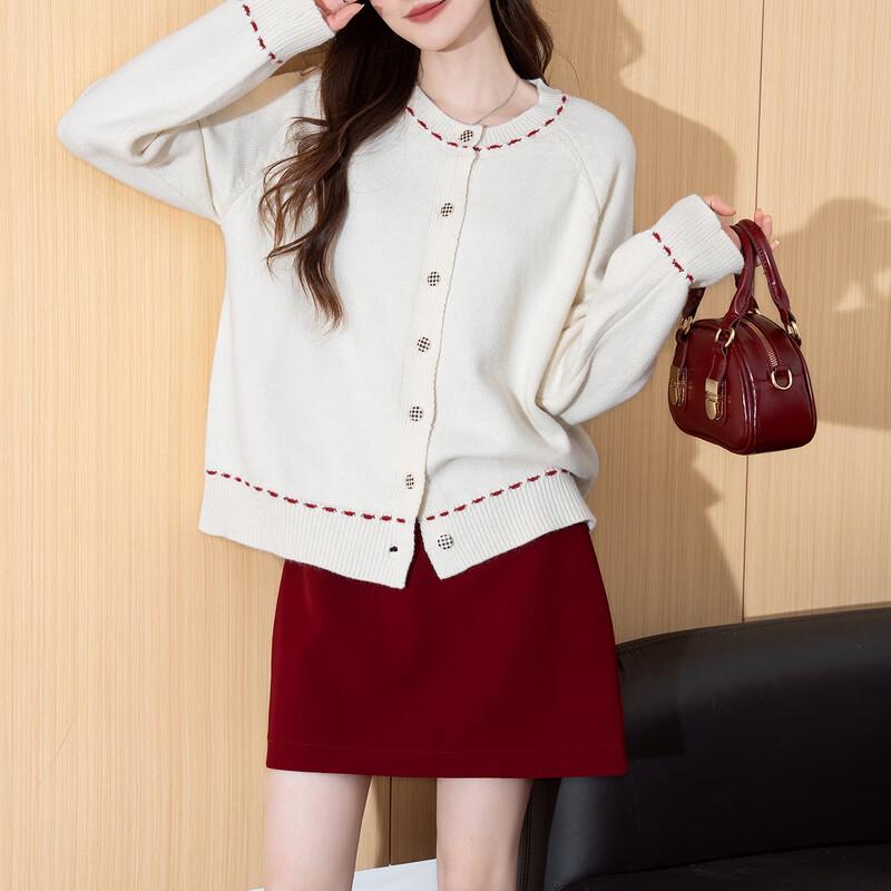 TonLion Women s Simple Color Block Round Neck Cardigan L
TonLion Women s Simple Color Block Round Neck Cardigan L