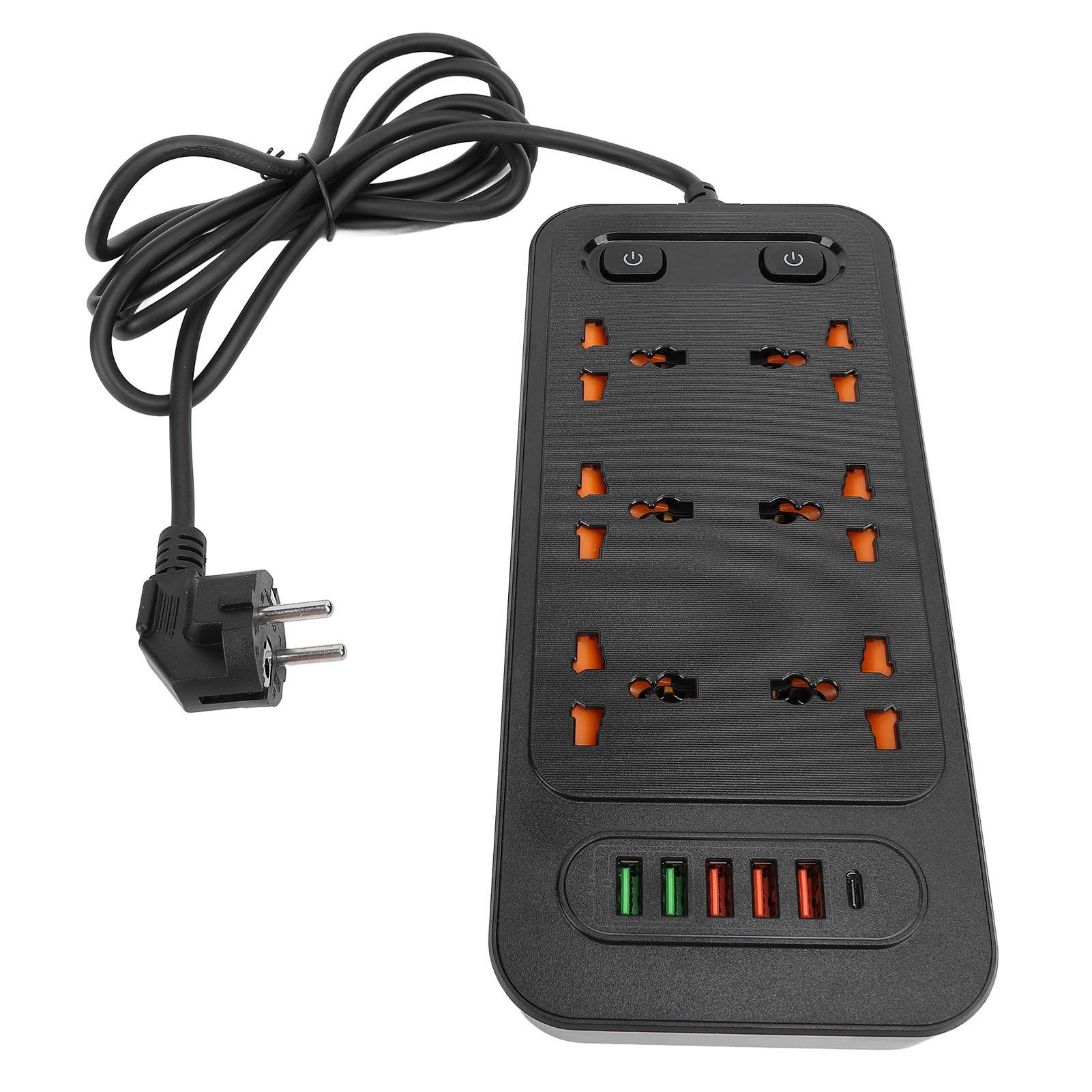 Power Strip 3000W 6 Outlets 5 USB Ports 1 Type C Fast Charge Port Smart Recognition Power Strip for
Power Strip 3000W 6 Outlets 5 USB Ports 1 Type C Fast Charge Port Smart Recognition Power Strip for