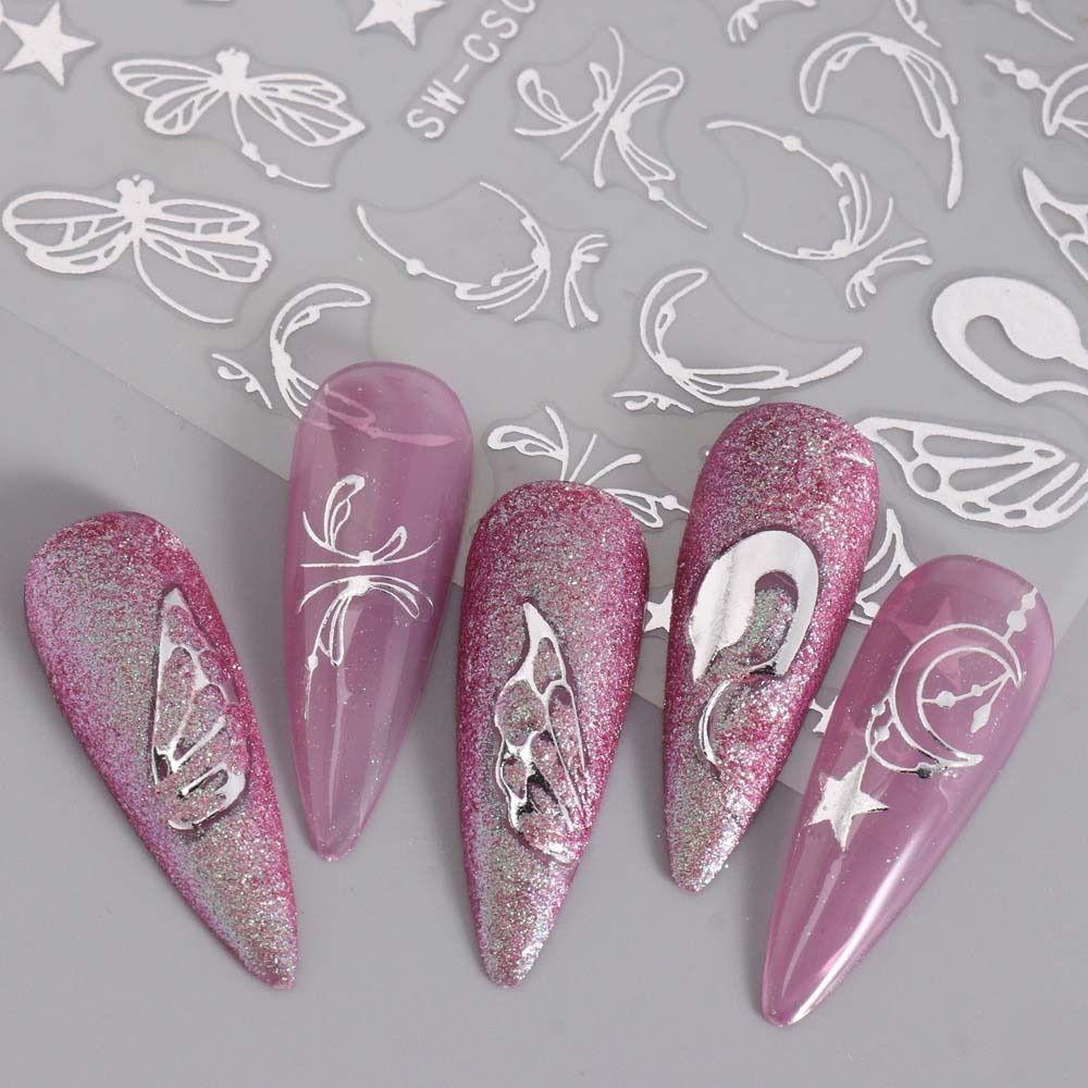 Leaves Butterfly Nail Stickers Heart Nail Stickers Nail Art Decorations Bronzing Nail Decals 4Pcs-SWCS078 
Leaves Butterfly Nail Stickers Heart Nail Stickers Nail Art Decorations Bronzing Nail Decals 4Pcs-SWCS078