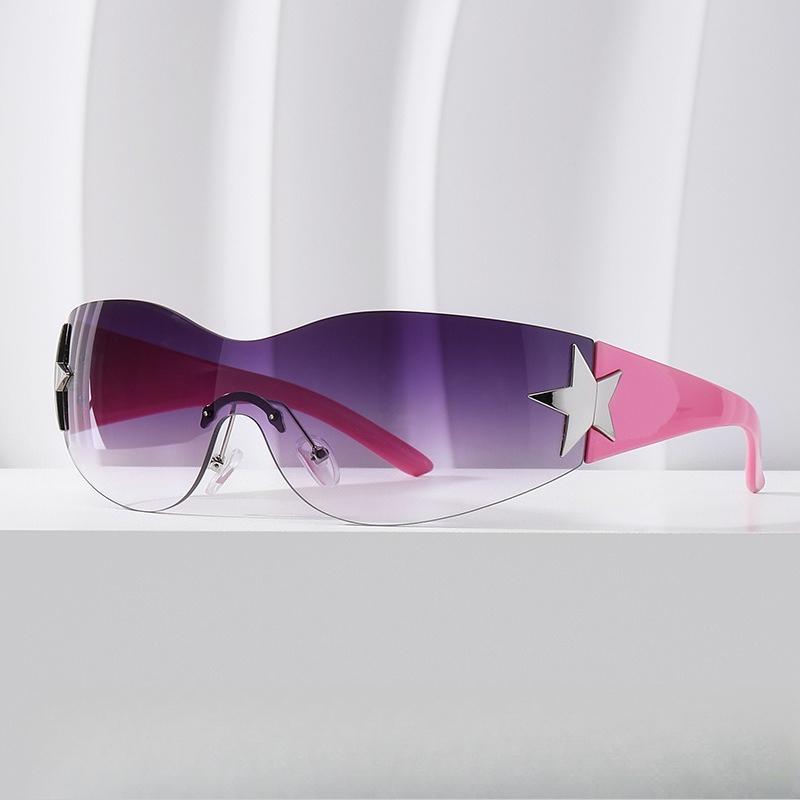 European and American New Millennium Spice Girls Sunglasses, Integrated Pilot Sunshade Sunglasses, Five-pointed Star Glasses
European and American New Millennium Spice Girls Sunglasses, Integrated Pilot Sunshade Sunglasses, Five-pointed Star Glasses