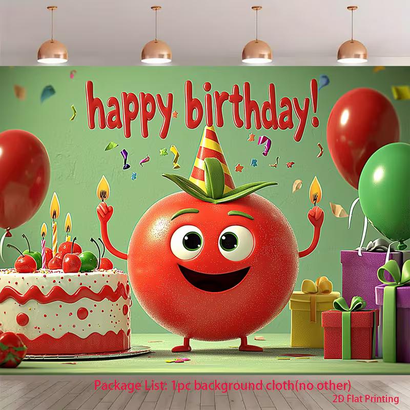 2D Happy Birthday Tomato Backdrop Kids Birthday Party Photography Background Banner 47.2x31.5inch/120*80cm
2D Happy Birthday Tomato Backdrop Kids Birthday Party Photography Background Banner 47.2x31.5inch/120*80cm
