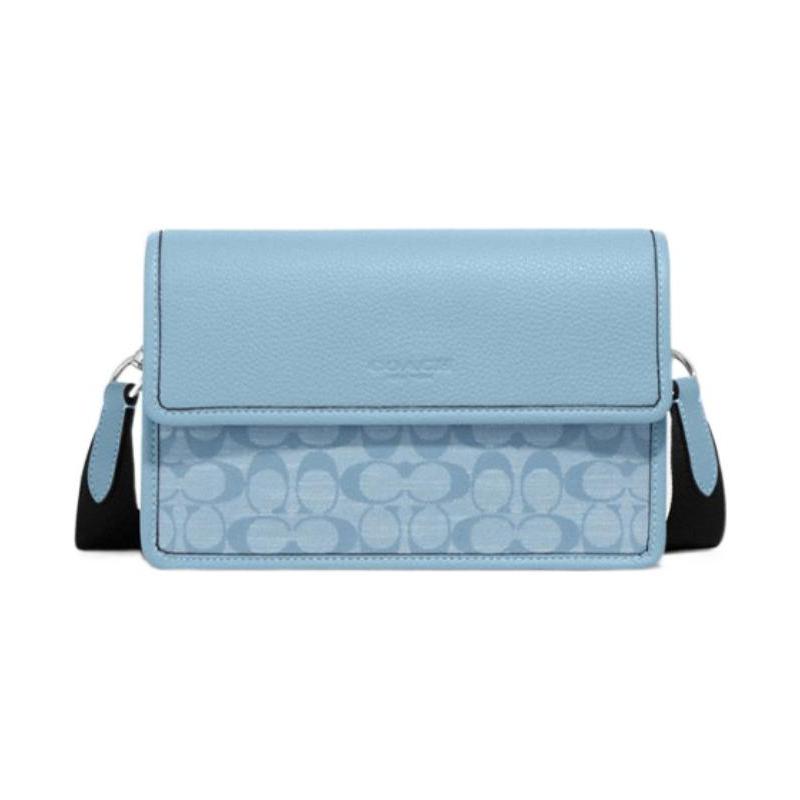 COACH Turner 25 classic presbyopic buckle flip closure chambray jacquard fabric and leather shoulder bag crossbody bag medium women s light blue синій
COACH Turner 25 classic presbyopic buckle flip closure chambray jacquard fabric and leather shoulder bag crossbody bag medium women s light blue синій