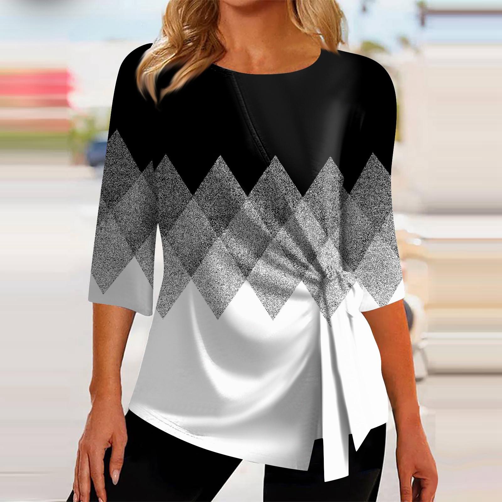 3/4 Sleeve Tops For Women Asymmetric T-Shirt Slim Fit Casual Print Tops T Shirt Pullover Tops T Shirts XXL
3/4 Sleeve Tops For Women Asymmetric T-Shirt Slim Fit Casual Print Tops T Shirt Pullover Tops T Shirts XXL