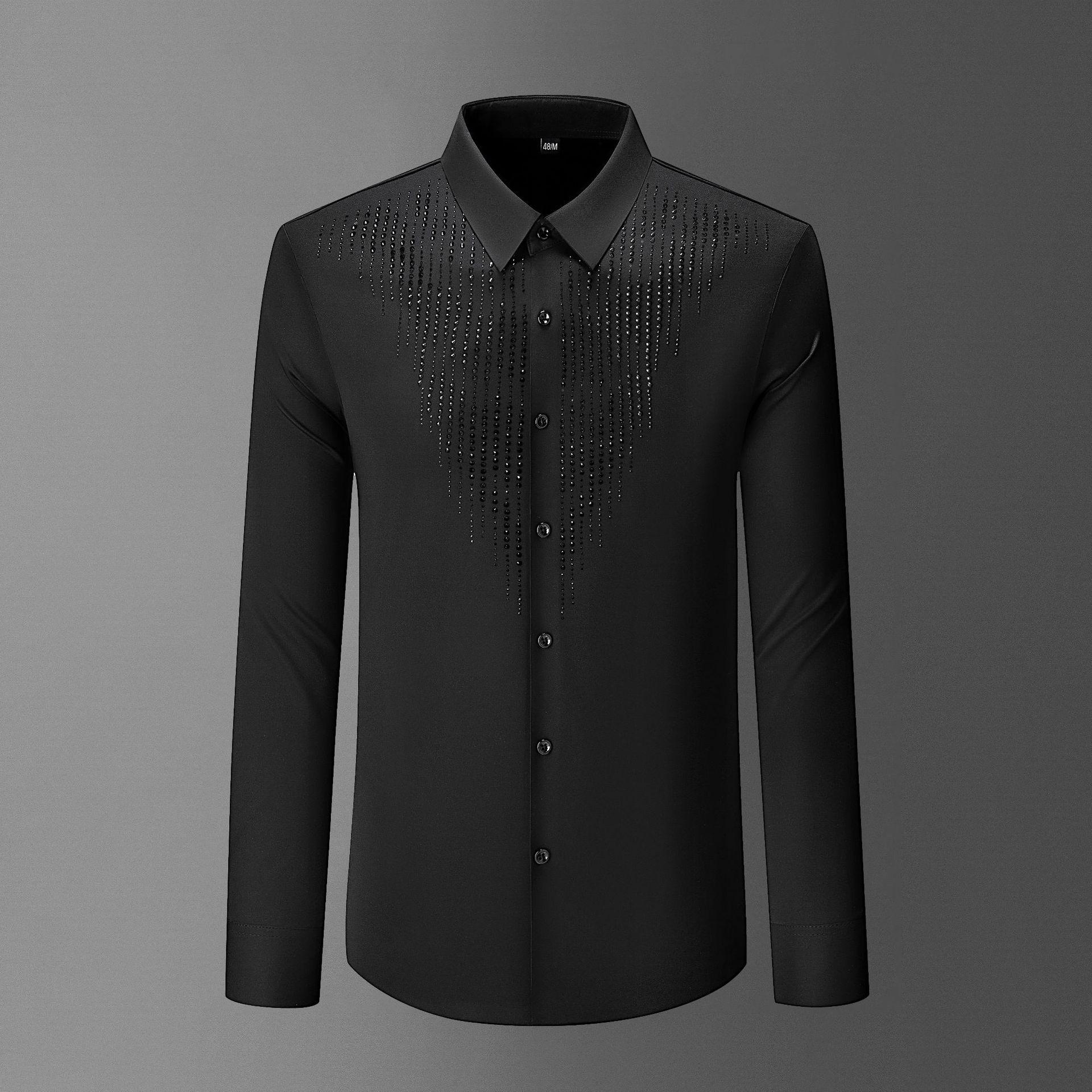 Men s Luxury Non-Iron Rhinestone Heavy-Duty Nylon Spandex Long-Sleeve Shirt XL
Men s Luxury Non-Iron Rhinestone Heavy-Duty Nylon Spandex Long-Sleeve Shirt XL
