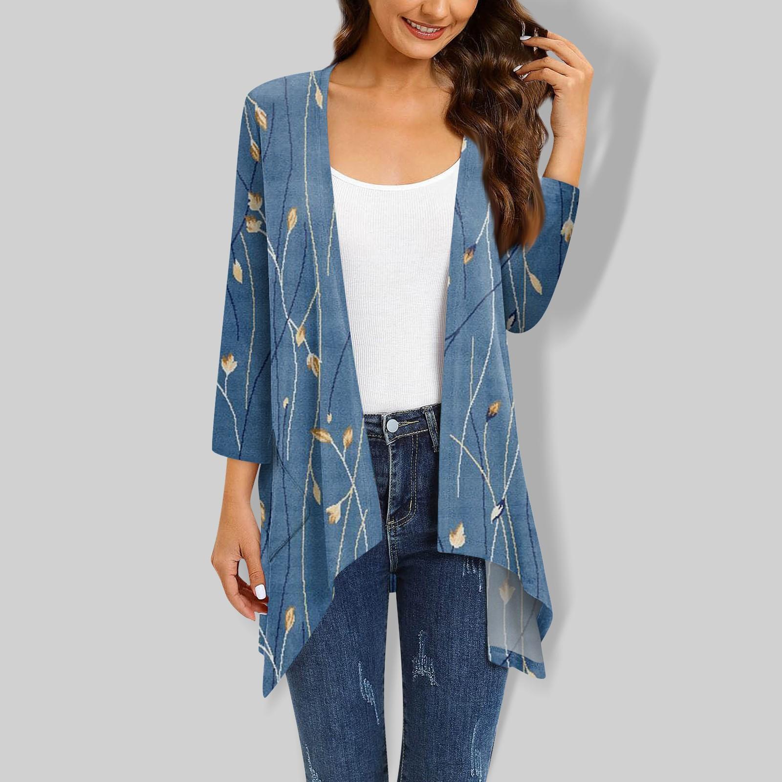 Женский кардиган неправильной формы с принтом, рукавами три четверти и карманной курткой XXXL синий
Женский кардиган неправильной формы с принтом, рукавами три четверти и карманной курткой XXXL синий