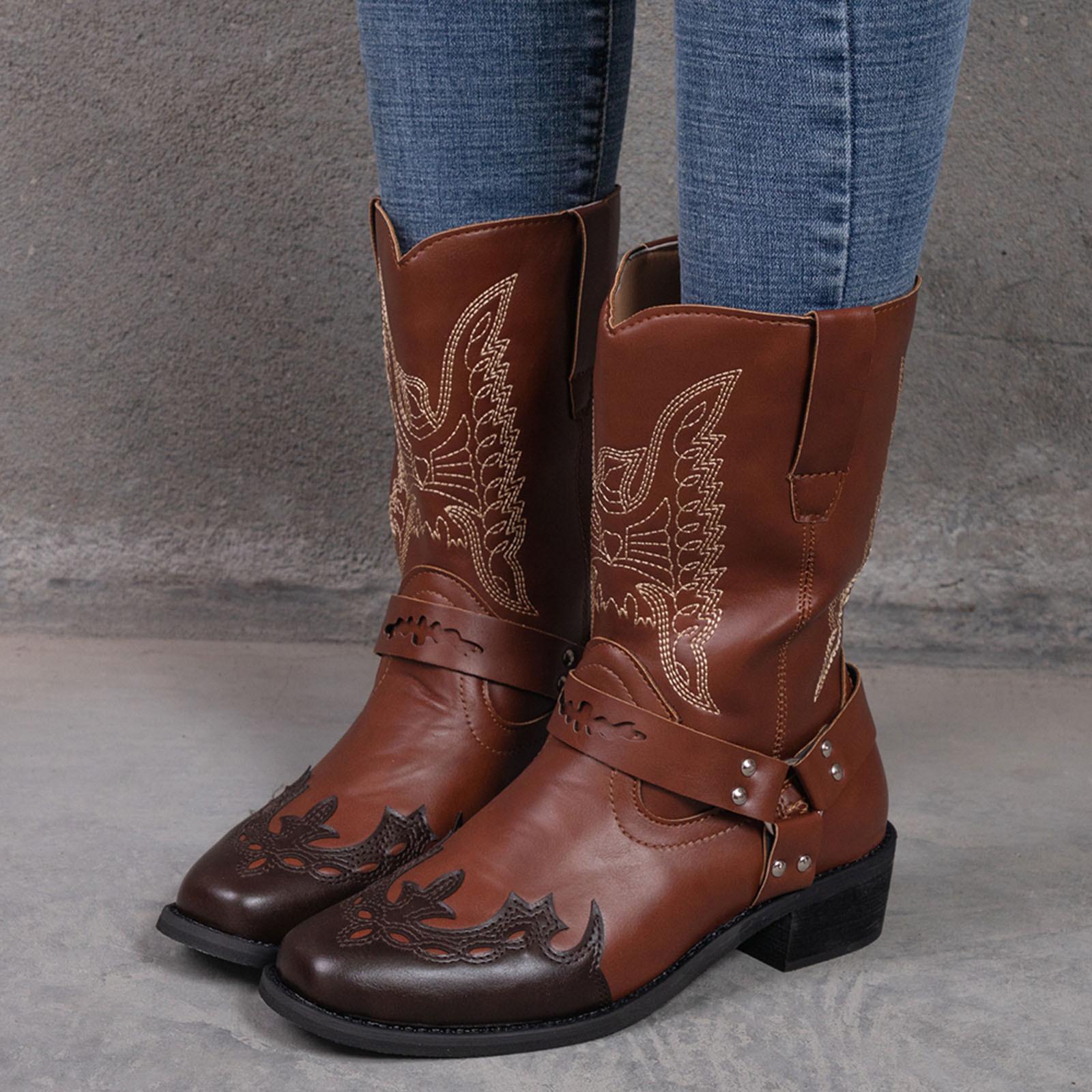 Heels Booties Round Women Shoes Strap Embroidery Retro Toe Middle Print women s boots Women Rain Boots Size 6 40 коричневий
Heels Booties Round Women Shoes Strap Embroidery Retro Toe Middle Print women s boots Women Rain Boots Size 6 40 коричневий