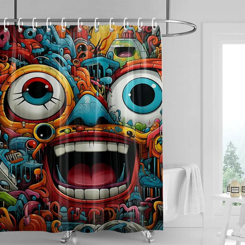 Bold Expressive Face Shower Curtain Washable Dirt-Resistant Shower Head waterproof Polyester Bath Curtain For Home Decor 90x180CM
Bold Expressive Face Shower Curtain Washable Dirt-Resistant Shower Head waterproof Polyester Bath Curtain For Home Decor 90x180CM