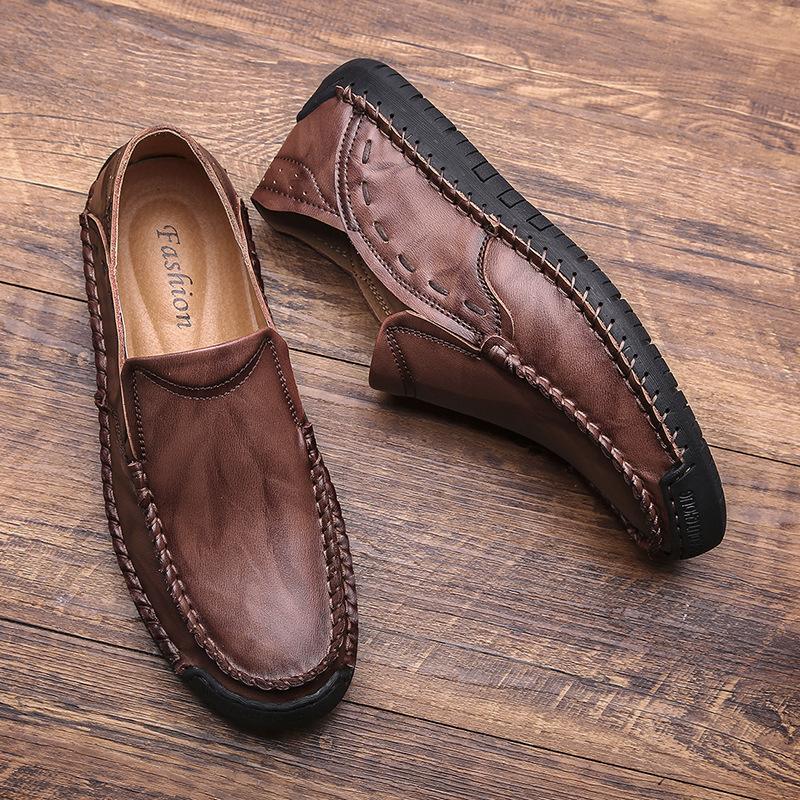 Foreign trade large size shoes men s casual leather shoes retro cowhide Doudou shoes hand-sewn loafers Shoes 38
Foreign trade large size shoes men s casual leather shoes retro cowhide Doudou shoes hand-sewn loafers Shoes 38